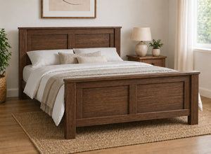 Swaffham Chunky Stained Walnut Wooden Bed in High End