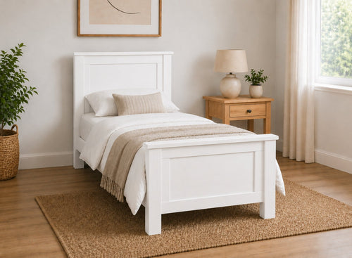 Swaffham Painted White Wooden Bed, Single Size