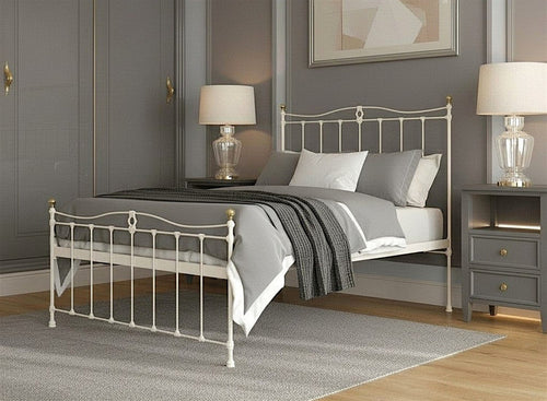Tessa Bed in Ivory Finish