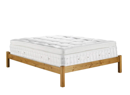 'The Pillowtop One' Mattress Shown in King Size on a wooden base