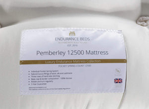 Premium mattress 12500 Pocket Sprung Mattress Label