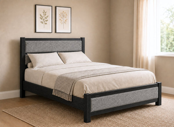 Clare Upholstered Wooden Bed