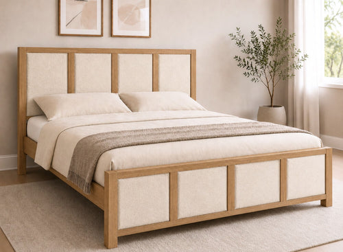 Kimberley Upholstered Wooden Bed