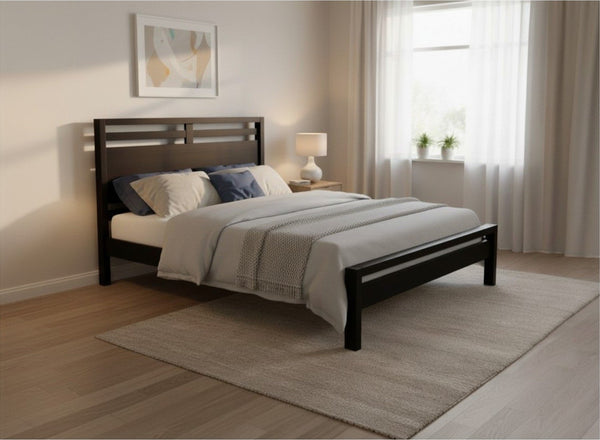 Tottingham Wooden Bed in Black Ash Finish
