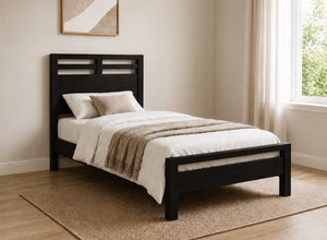 Tottingham Stained Black Wooden Bed Frame