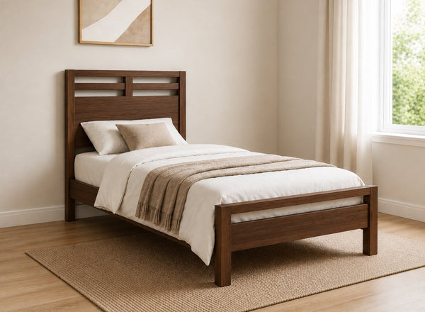 Tottingham Stained Chocolate Wooden Bed Frame
