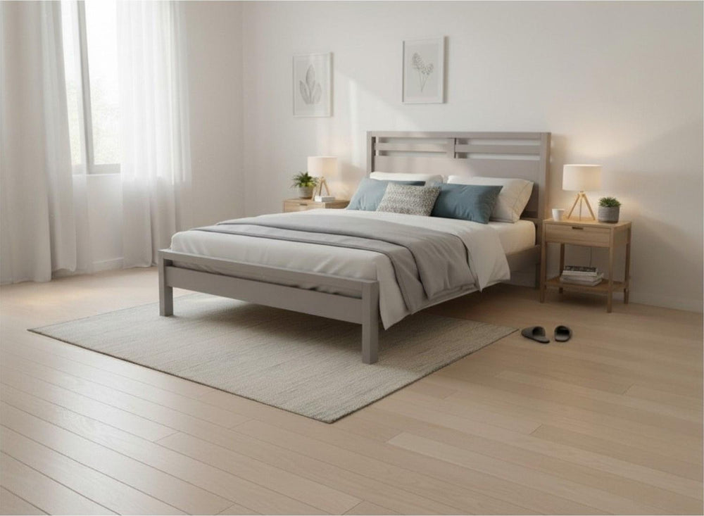 Tottingham Wooden Bed in Oak Finish