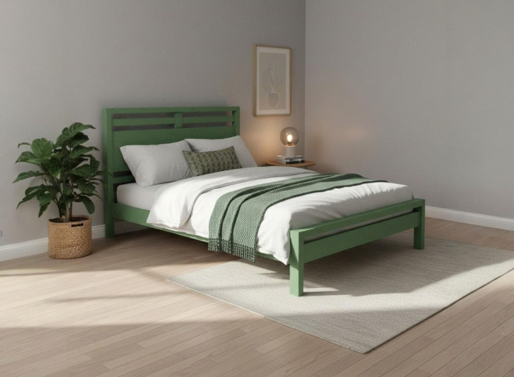 Tottingham Wooden Bed in Oak Finish