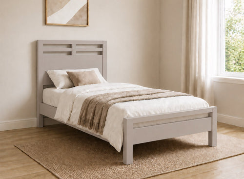 Tottingham Grey Wooden Bed Frame, Single Size
