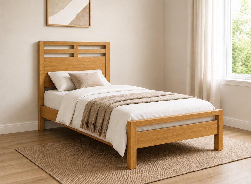 Tottingham Antique Stained Wooden Bed Frame