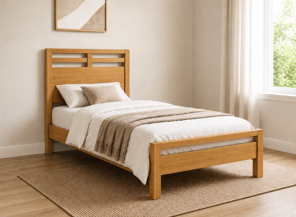 Tottingham Stained Oak Wooden Bed Frame