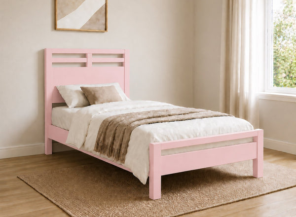 Tottingham Pink Wooden Bed Frame, Single Size