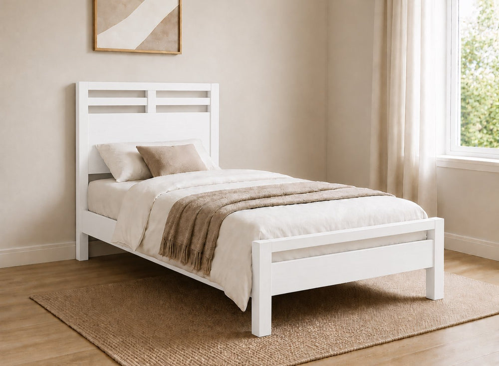 Tottingham Blue Wooden Bed - Hague Blue