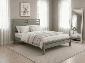 Tottingham Green Wooden Bed Frame - Mizzle Green