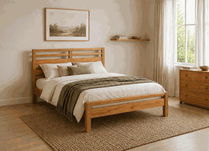 Tottingham Antique Stained Wooden Bed Frame