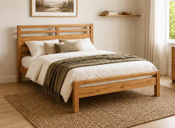 Tottingham Antique Stained Wooden Bed Frame