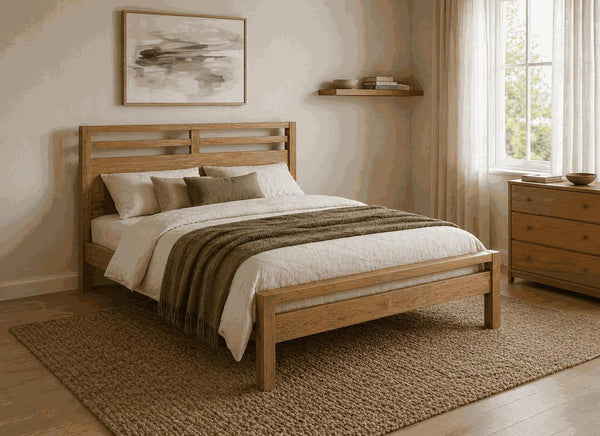 Tottingham Stained Oak Wooden Bed Frame