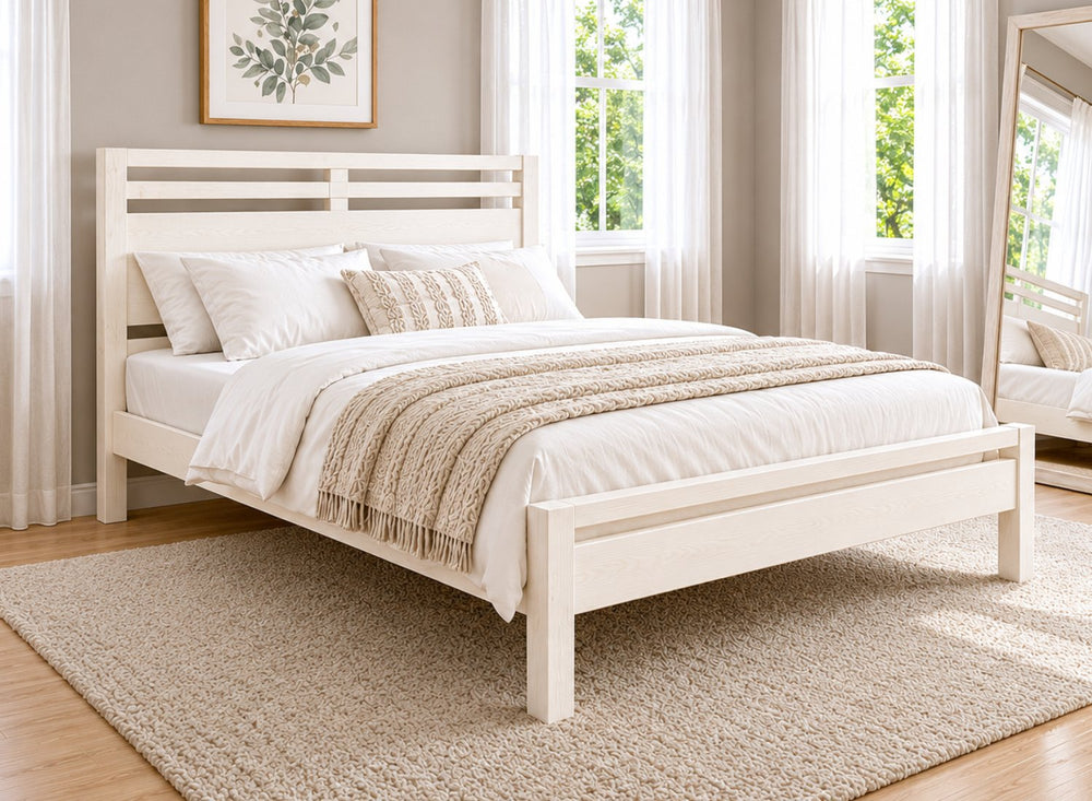 Tottingham Cream Wooden Bed Frame - James White Cream