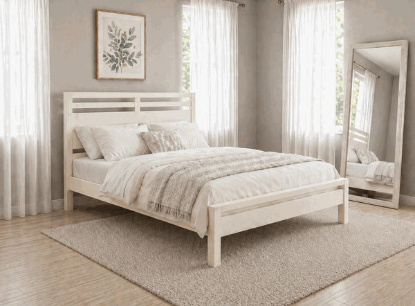 Tottingham Cream Wooden Bed Frame - James White Cream