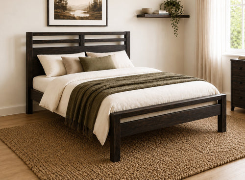 Tottingham Stained Black Ash Wooden Bed Frame