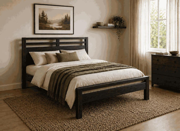 Tottingham Stained Black Ash Wooden Bed Frame
