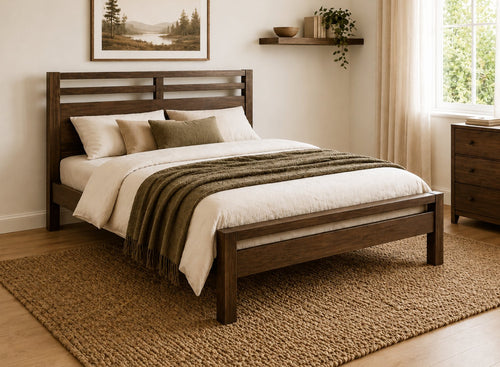 Tottingham Stained Chocolate Wooden Bed Frame