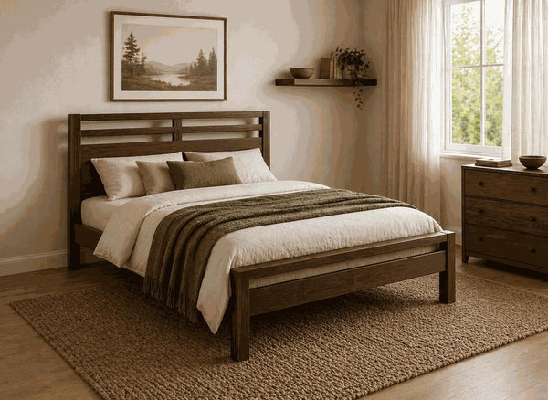 Tottingham Stained Chocolate Wooden Bed Frame