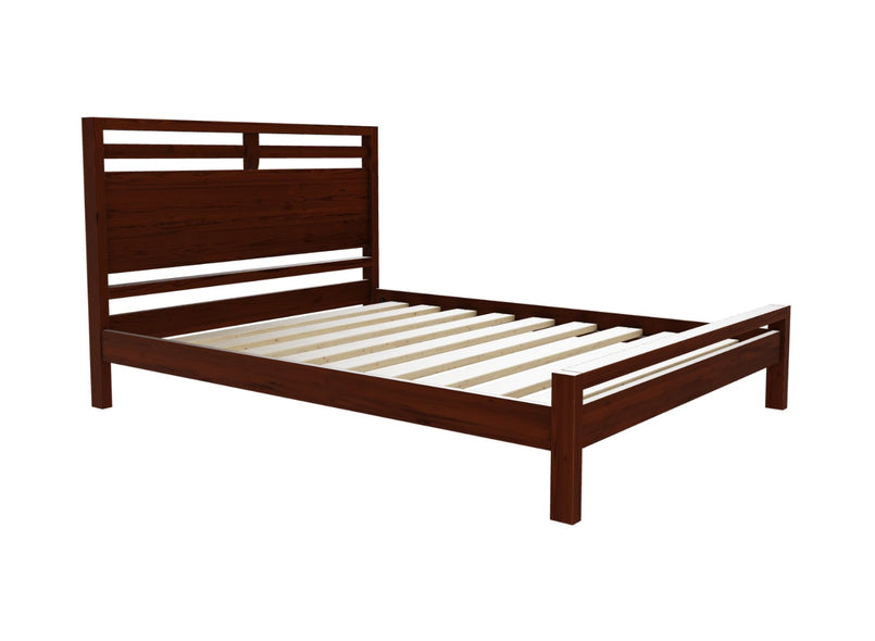 Trelleborg Wooden Bed Frame in a Mahogany Stained Finish