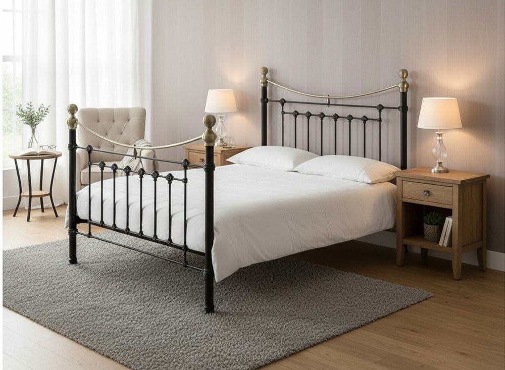 Victoria Bed in Stone White Finish