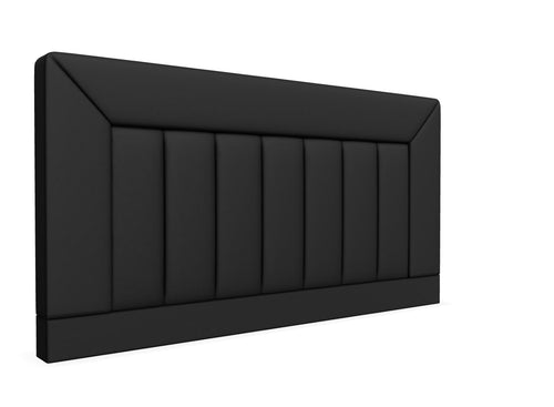 Viola Strutted Headboard Finished in Faux Linen Black