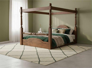 Weybourne Floor Bed in Walnut Finish