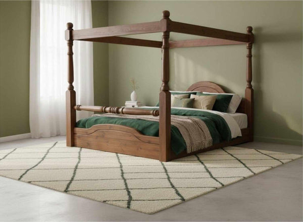 Weybourne Floor Bed in Walnut Finish