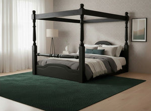 Weybourne Floor Bed in Black Ash Finish