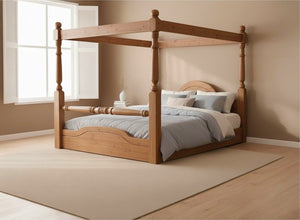 Weybourne Floor Bed in Oak Finish