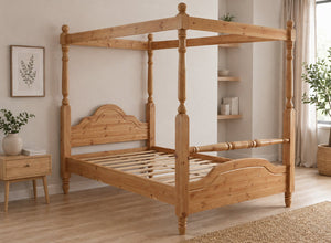 Weybourne Four Poster Bed in Oak Finish