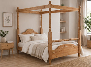 Weybourne Four Poster Bed in Oak Finish