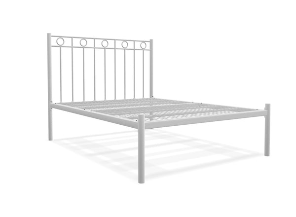 Ivy Low End Metal Bed Frame Finished in Painted White