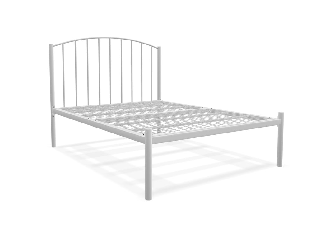 Melody Low End Metal Bed Frame Finished in Painted White