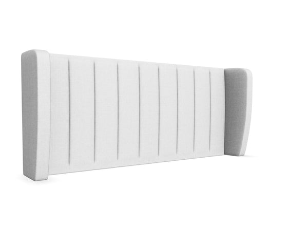 Dahlia Winged Headboard Finished in Faux Linen Polar