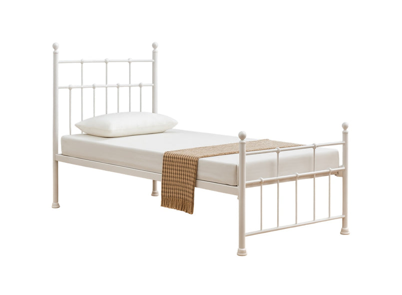Levington Single White Bed