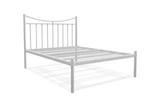 Bronx Low End Metal Bed Frame Finished in Painted White