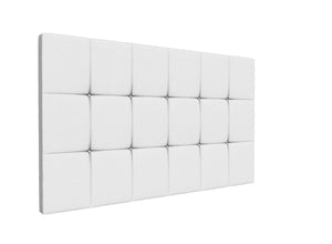 Celosia Strutted Headboard Finished in White Fabric 