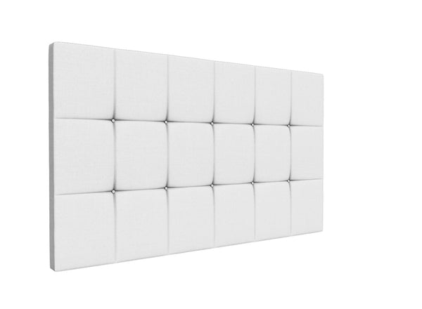 Celosia Strutted Headboard Finished in White Fabric 