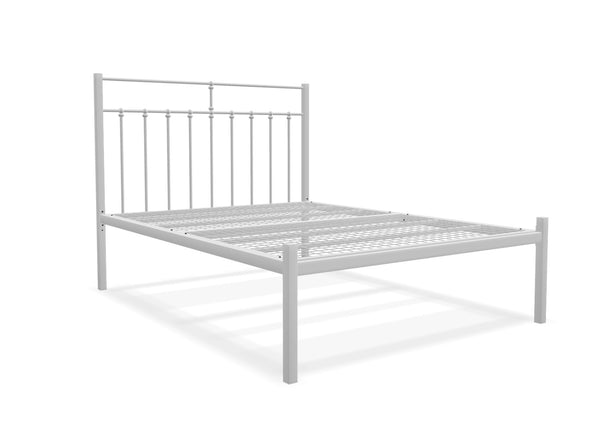 Lenox Low End Metal Bed Frame Finished in Painted White