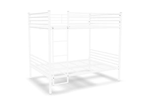 Metal Quad Bunk Bed Finished in Painted White
