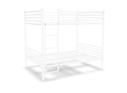 Metal Quad Bunk Bed Finished in Painted White