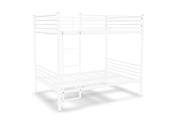 Metal Quad Bunk Bed Finished in Painted White