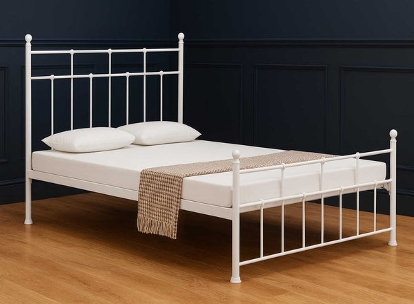 Double Levington Metal bed in White