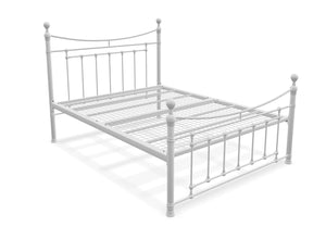 Carbrook Metal Bed Frame Finished in White