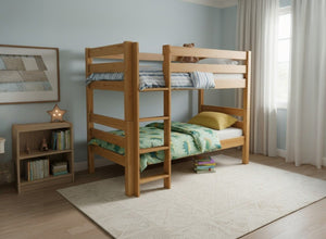 Wooden Bunk Bed in Antique Finish (Left Ladder)